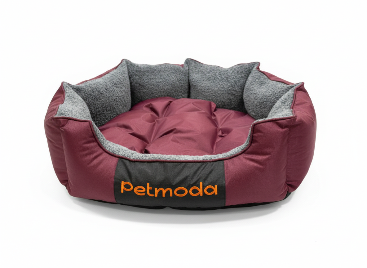 Petmoda Waterproof Bed (Oval) Dark Red 75*60.