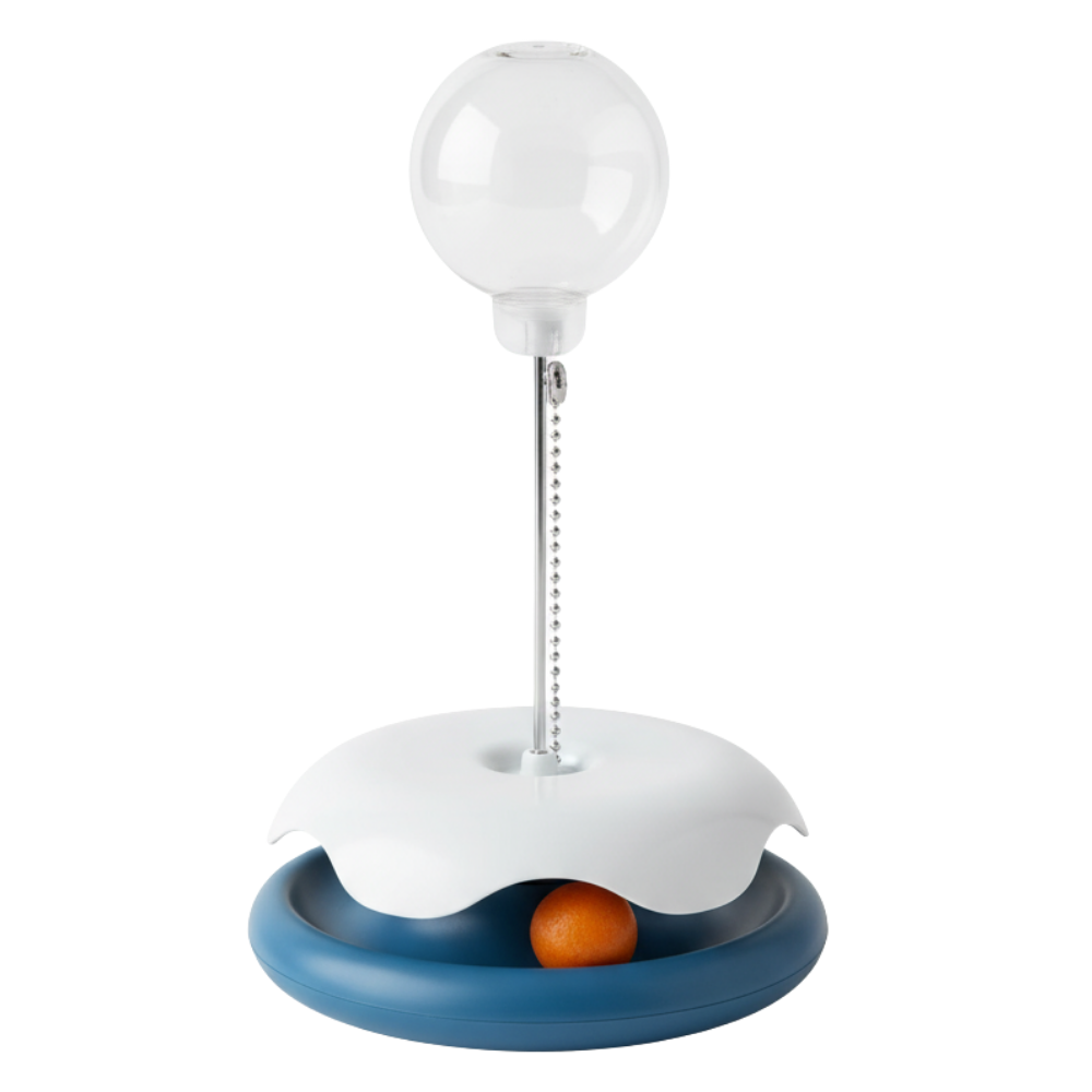Pet Leaky Turntable Toy Color Blue.