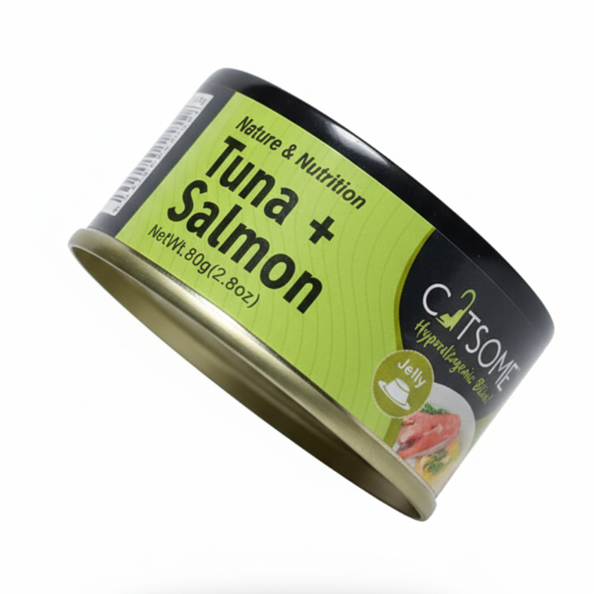 Catsome Grain Free Tuna & Salmon Cat Canned Food Jelly 80g.