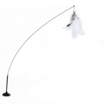 Interactive cat toy steel wire with feather.