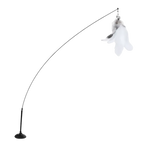 Interactive cat toy steel wire with feather.