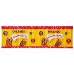 Packaging of Orlando Chewing Sticks for dogs with a red and yellow design.