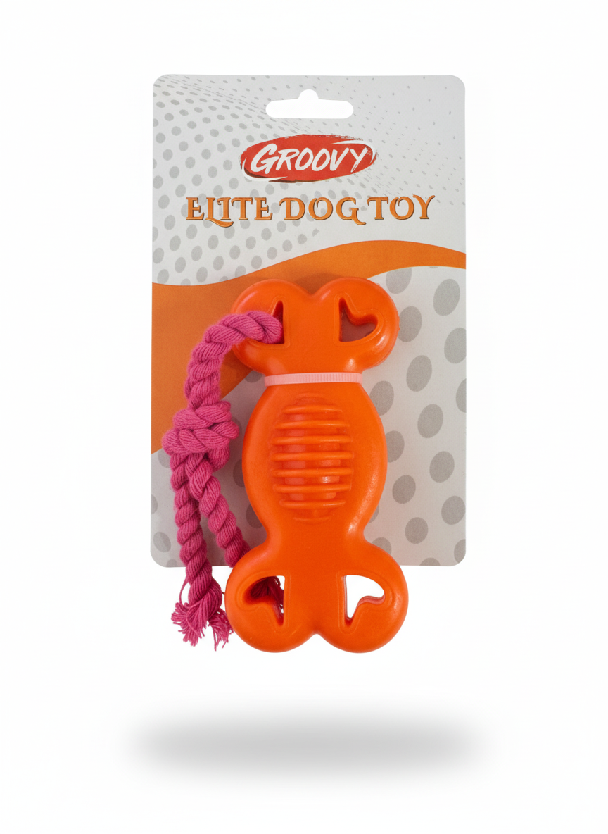 Groovy Elite Dog Toy Braided Bone