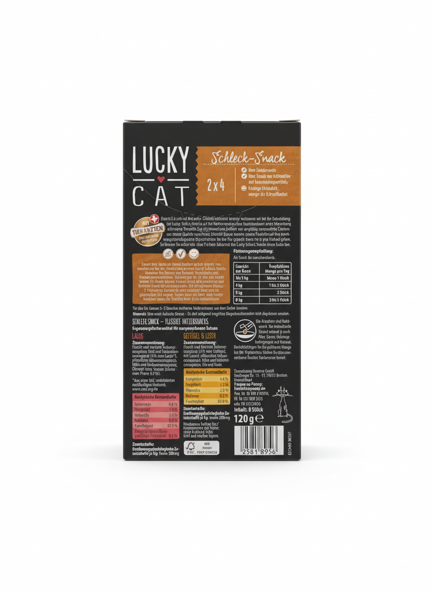Lucky Creamy For Cat withpoultry,liver,salmon 120g.