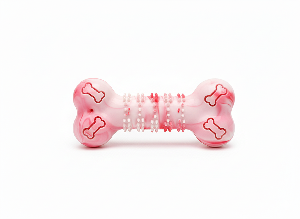 Rubber Pet Toys Bite Resistant Dog Chew Toys with Bones.