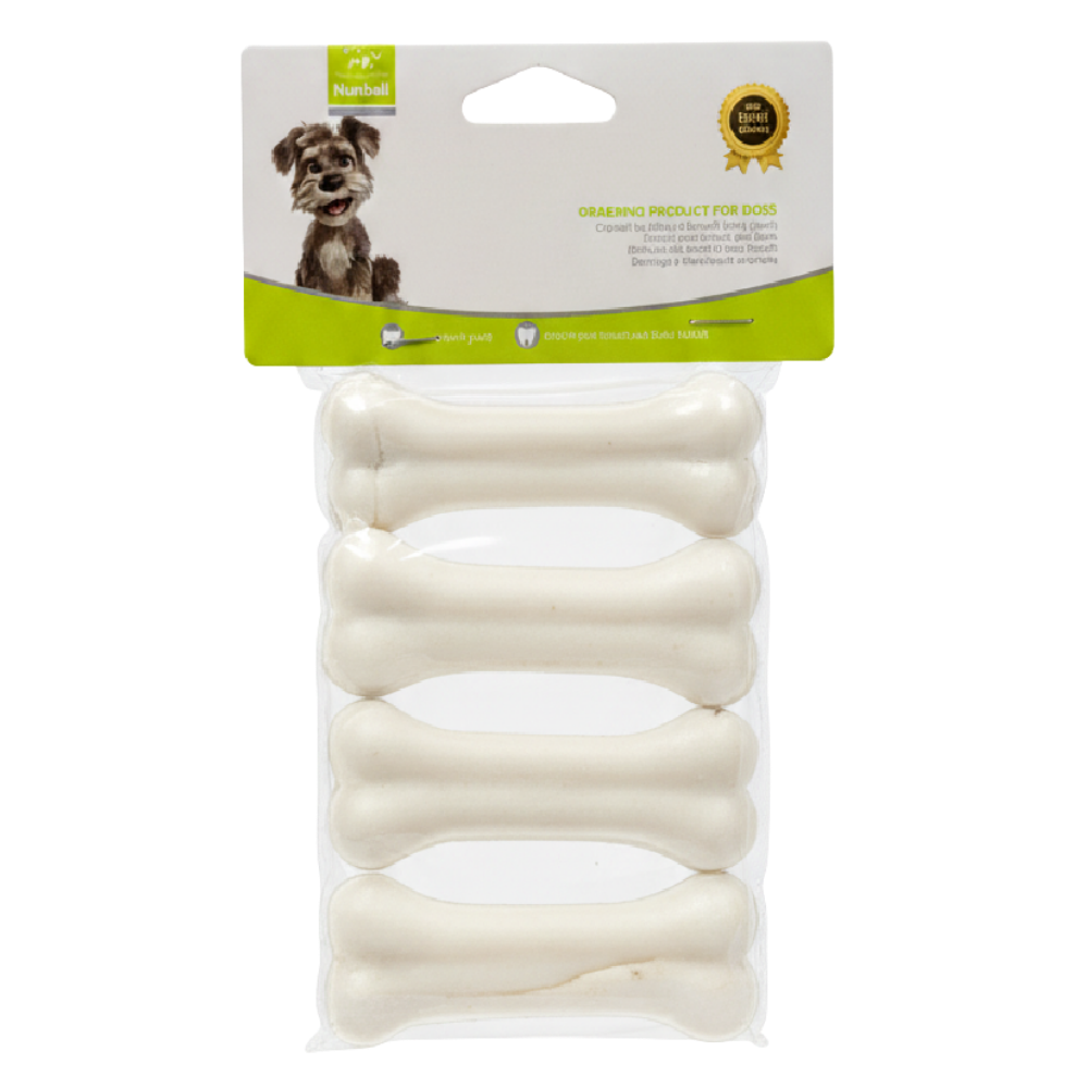 Dog chew toy with packaging on a white background