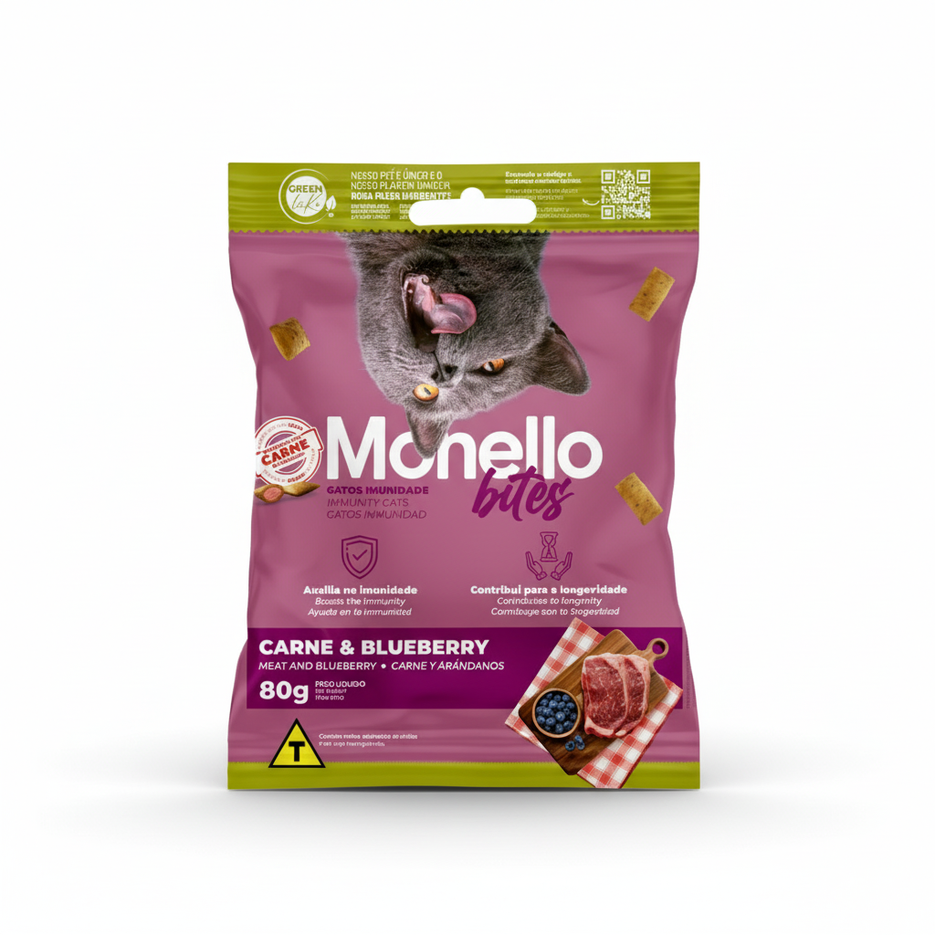 monello bites immunity cats meat and blueberry 80 gr.