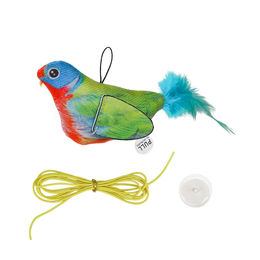 Squeaky Birds Cat Toys Simulated Elastic Birds.