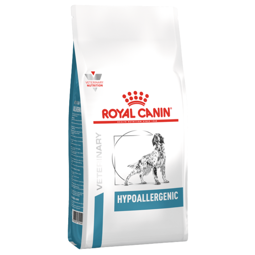 Royal Canin Hypoallergenic All Breeds Adult Dog Food.