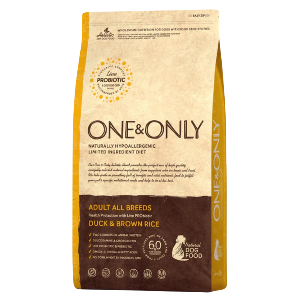 One & Only Dry Food for Adult Dog All Breed Duck & Brown Rice Petfast.shop One & Only Dog Dry Food Egypt Brand Food petfast.shop Egypt 240.00