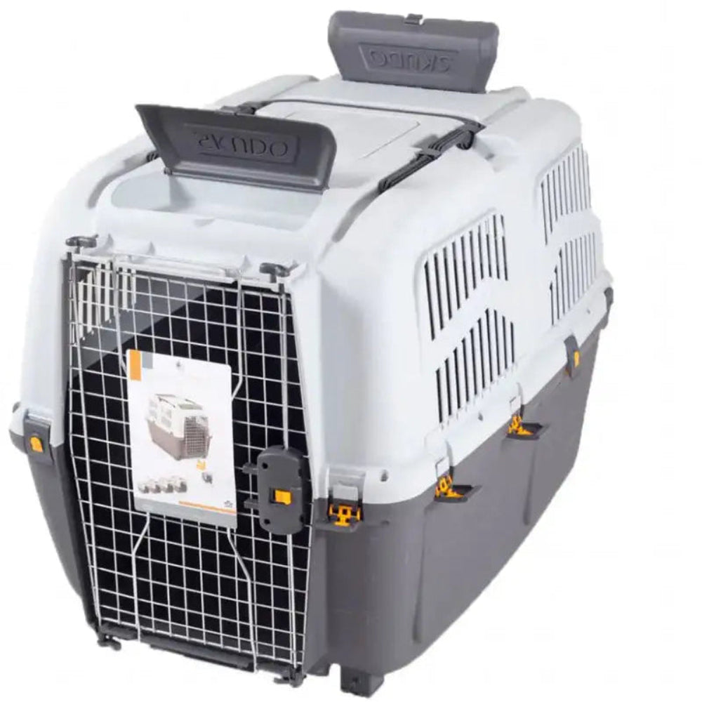 Skudo Black and Gray Pet Carrier Crate Size 7.