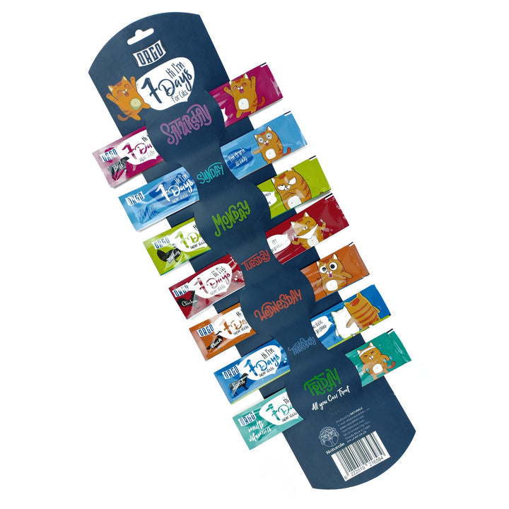 Orgo 7 Days For Cats 7 pieces Per card.