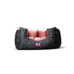 Petmoda Bone Pattern small Bed Black and Cashmere 50*45.