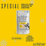Schesir Exigent pollo con fegato di anatra in mousse 70g in busta.