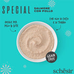 Schesir Skin&Coat salmone con pollo in mousse in busta 70g.