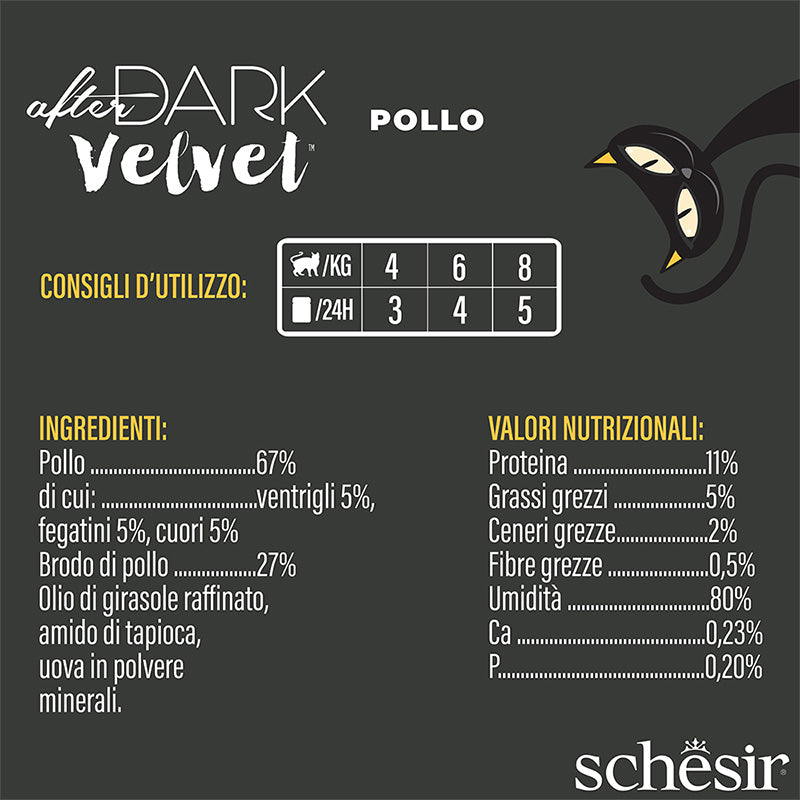 Schesir after dark Pollo in mousse 80g in busta.