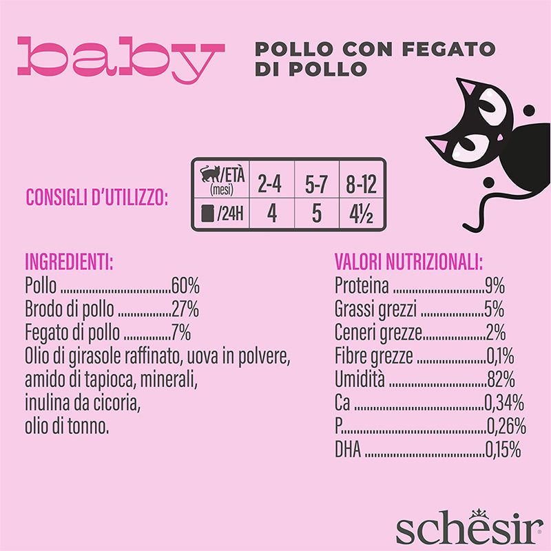 Schesir Pollo con fegato di pollo in mousse 70g in busta.