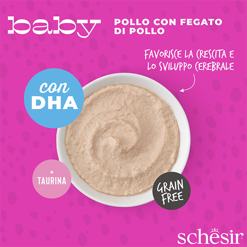 Schesir Pollo con fegato di pollo in mousse 70g in busta.