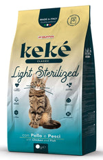 Keke Classic with Chicken for Light Sterilized Cats 5 Kg.
