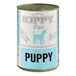 Kippy Puppy páté can for dogs on a white background