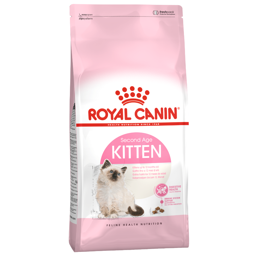 Royal Canin Kitten Second Age All Breeds Cat Food.