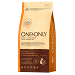 One&Only kitten food package with turkey and brown rice on a white background