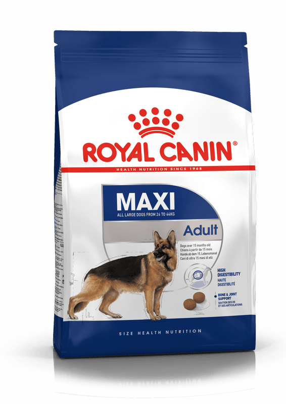 Royal Canin Maxi Large Breed Adult Dog Food.