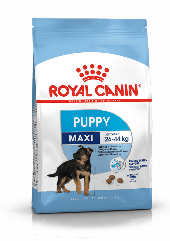 Royal Canin Maxi Large Breed Puppy Food.