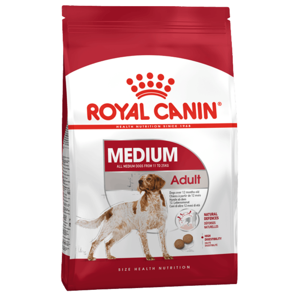 Royal Canin Medium Medium Breed Adult Dog Food.