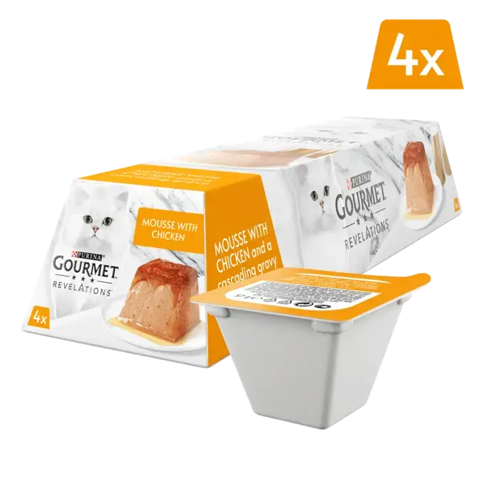 gourmet revelations mousse with chicken wet cat food 4x57g