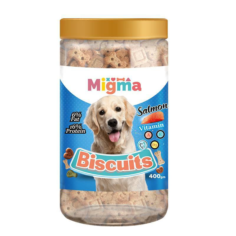 Migma Salmon Biscuit Dog Treats 400g.