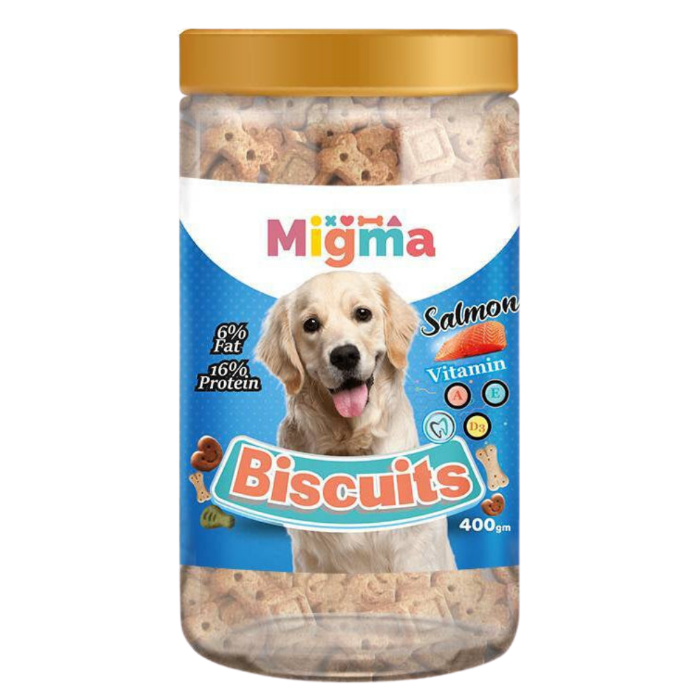 Migma Salmon Biscuit Dog Treats 400g.
