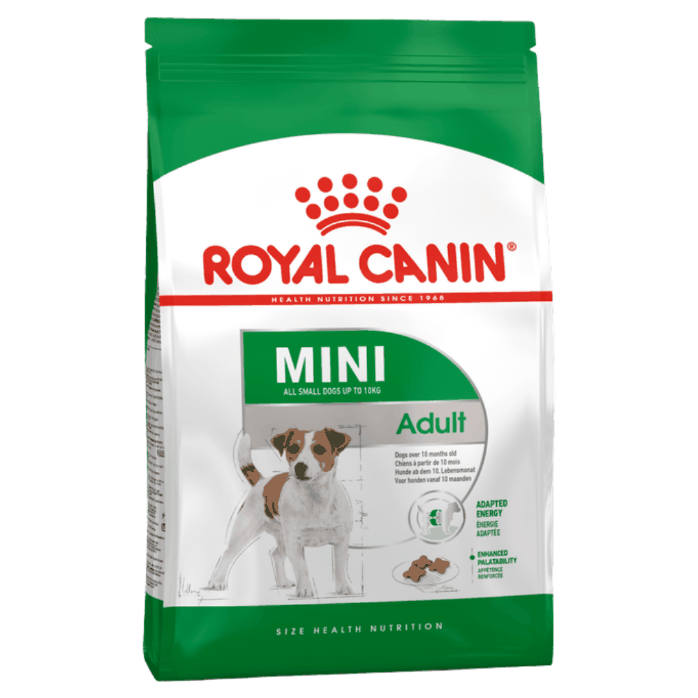 Royal Canin Mini Small Breed Adult Dog Food.