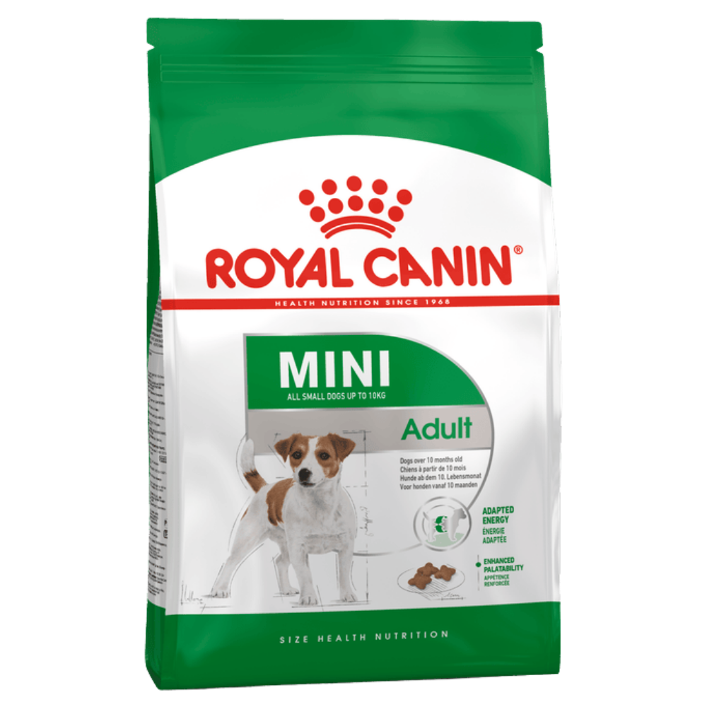 Royal Canin Mini Small Breed Adult Dog Food.