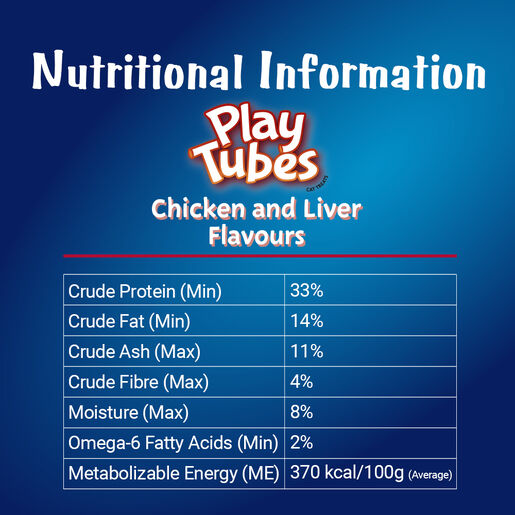 FELIX Play Tubes Chicken & Liver Cat Treats 50g.