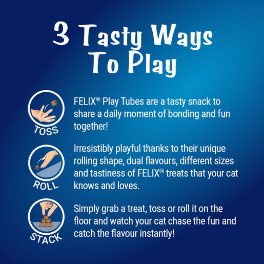 FELIX Play Tubes Tuna & Crab Cat Treats 50g.