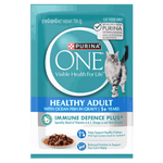 Purina One Healthy Adult Ocean Fish in Gravy Pouch Cat Food 70g Petfast.shop
