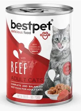 Best Pet Adult Cat With Beef 400g.