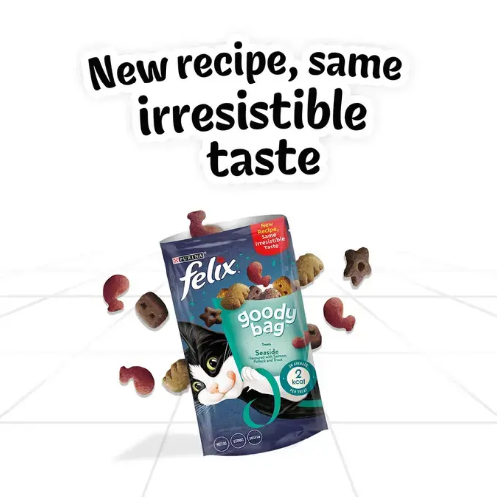 Felix Goody Bag Treat For CatSeaside Flavour with Salmon, Pollock & Trout 45 g Petfast.shop Felix Best Seller Biscuit Treat Cat Treats petfast.shop Egypt PFE6951S Default Title 220.00