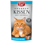 Cat food package with a cat on the front on a white background