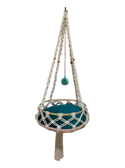 Petmoda Cat Hammock With Metal Ring - Turquoise.