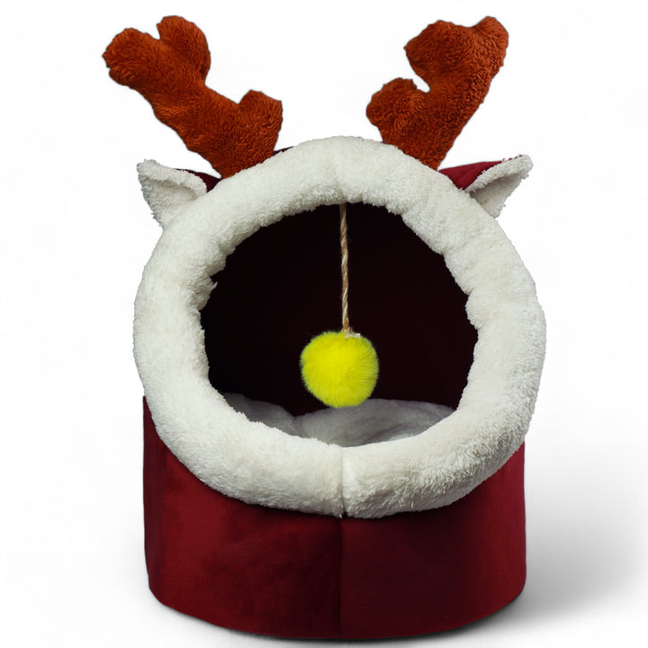 Petmoda Cat House Bed 50cm - Gazelle Shape - Red.