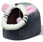 Petmoda Cat House Bed 50 cm - Mouse Shape - Grey.