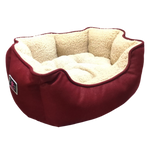 Petmoda Leather / Fur Cozy Bed 55*45 cm - Red.