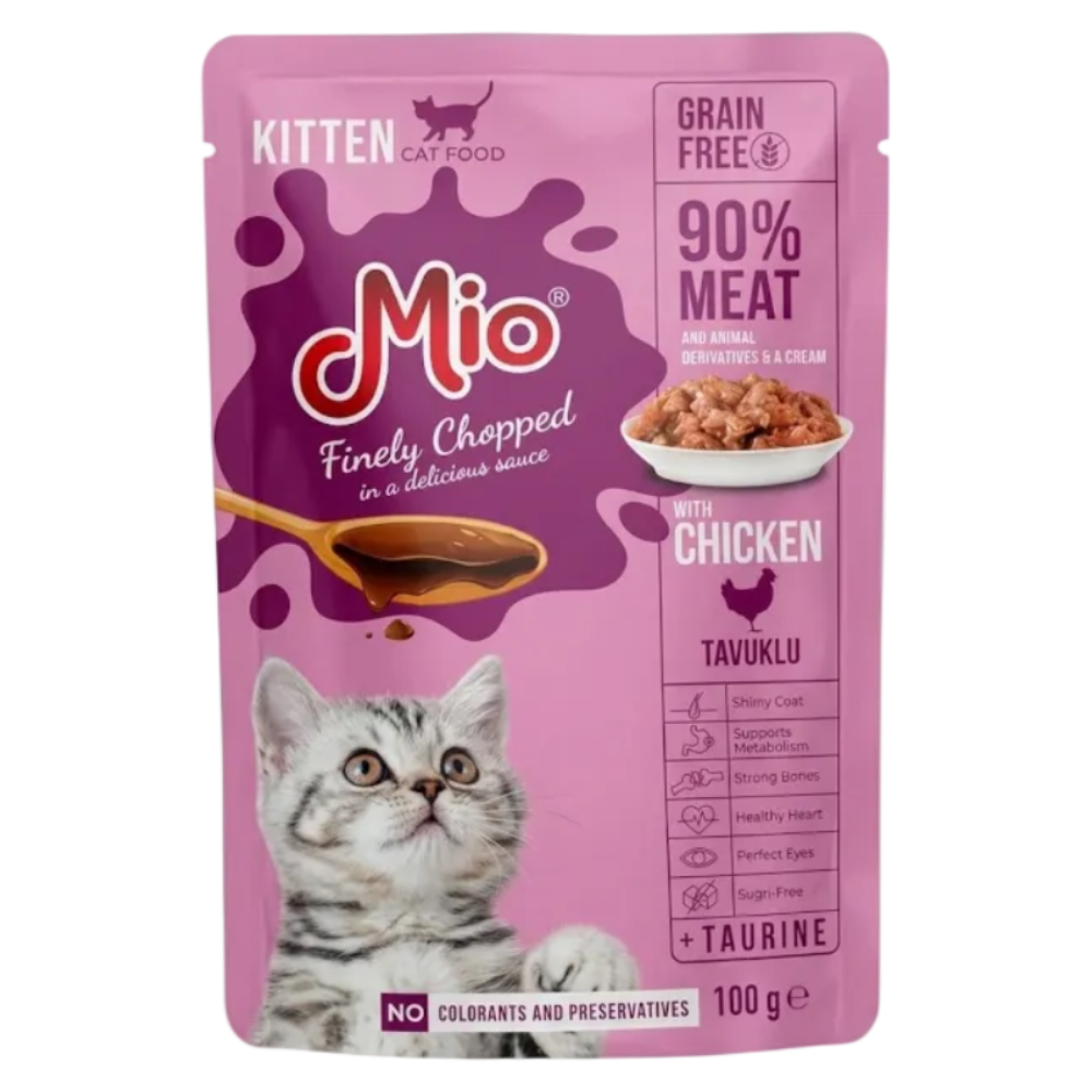 Mio Kitten Wet Food Finely Chopped Chicken 100g