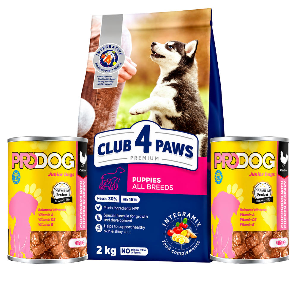 Happy Puppy Bundle Petfast.shop Club 4 Paws Bundles Dog Dry Food Exclude Food Puppy Wet Food petfast.shop EgyptDefault Title 809.00