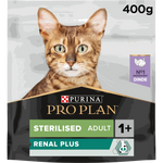 Pro Plan Sterilised Adult Renal Plus Dry Cat Food with Turkey 400g.