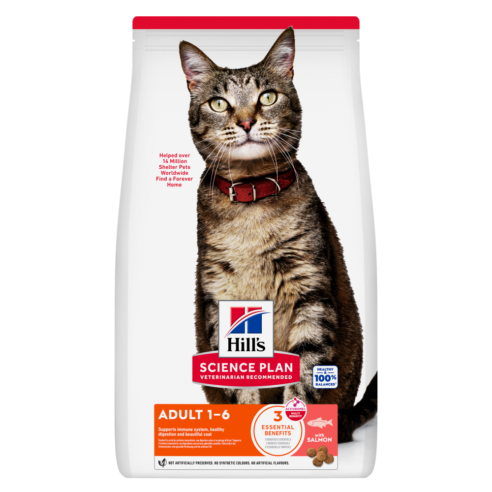 Hill's Science Plan Adult 1-6 Cat Food with Salmon Petfast.shop Hill's Cat Dry Food Food petfast.shop Egypt1.5Kg 1590.00