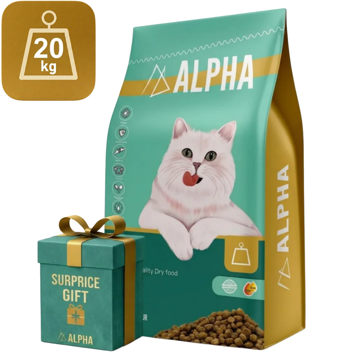Alpha Dry Food For Cat + Surprise Gift Petfast.shop Alpha Best Selling Cat Dry Food Egypt Brand Exclude Food petfast.shop Egypt Petfast1067 20 KG 2950.00