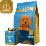 Alpha Dry Food Beef Flavor for Puppies + Surprise Gift